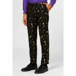 OppoSuits Suits & Blazers Fancy Fireworks, Men's Black New Years Suit