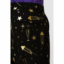 OppoSuits Suits & Blazers Fancy Fireworks, Men's Black New Years Suit
