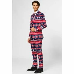 OppoSuits Suits & Blazers Nordic Noel, Christmas Patterned Men's Suit