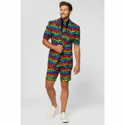 OppoSuits Suits & Blazers Wild Rainbow Short Pride Summer Suit