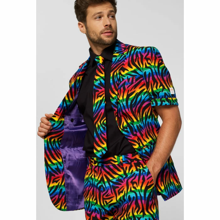 OppoSuits Suits & Blazers Wild Rainbow Short Pride Summer Suit 5 OppoSuits Suits & Blazers Wild Rainbow Short Pride Summer Suit