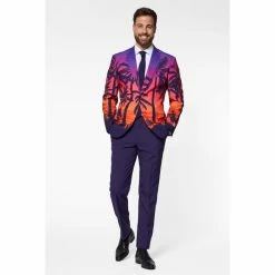 OppoSuits Suits & Blazers Suave Sunset Patterned Men's Suit
