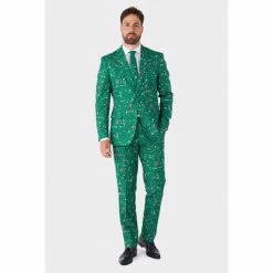 OppoSuits Cool Circuit, Green Circuit Board Patterned Men's Suit