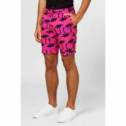 OppoSuits Tropicool Tropical Pink Short Summer Suit