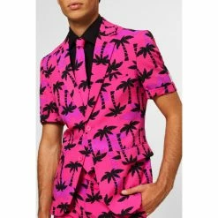 OppoSuits Tropicool Tropical Pink Short Summer Suit