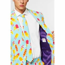 OppoSuits Suits & Blazers Cool Cones Ice Cream Print Summer Suit