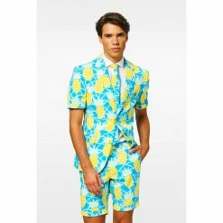 OppoSuits The Shineapple, Pineapple Print Mens Summer Suit