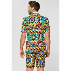 OppoSuits Abstractive Retro Colourful Summer Men's Short Suit Suits & Blazers