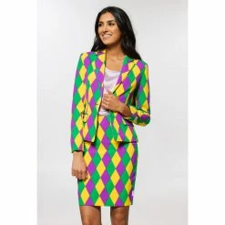 OppoSuits Harlequeen Women's Mardi Gras Patterned Suit Suits & Blazers