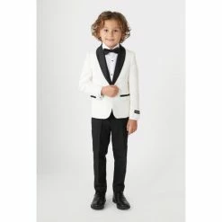 OppoSuits Pearly White Boy's Party Tuxedo Suits & Blazers