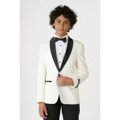 OppoSuits Pearly White, Teen Boys Whit Tuxedo