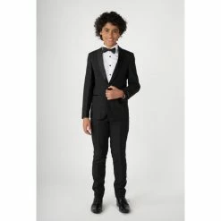 OppoSuits Jet Set Black Teen Boys Tuxedo