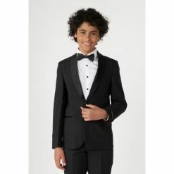OppoSuits Jet Set Black Teen Boys Tuxedo