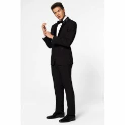 OppoSuits Jet Set Men's Black Tuxedo Suits & Blazers