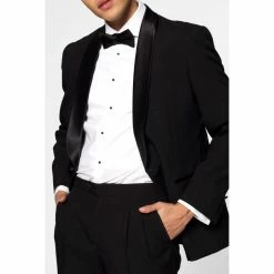 OppoSuits Jet Set Men's Black Tuxedo Suits & Blazers