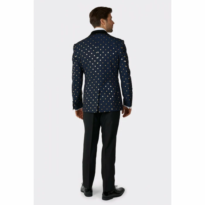 OppoSuits Navy Blue With Gold Dots Mens Christmas Tuxedo Suits & Blazers 5 OppoSuits Navy Blue With Gold Dots Mens Christmas Tuxedo Suits & Blazers
