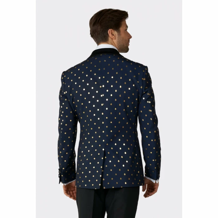OppoSuits Navy Blue With Gold Dots Mens Christmas Tuxedo Suits & Blazers 7 OppoSuits Navy Blue With Gold Dots Mens Christmas Tuxedo Suits & Blazers