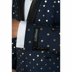 OppoSuits Navy Blue With Gold Dots Mens Christmas Tuxedo Suits & Blazers 14 OppoSuits Navy Blue With Gold Dots Mens Christmas Tuxedo Suits & Blazers