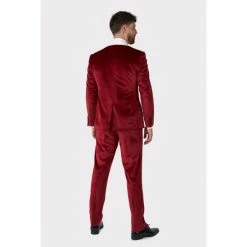 OppoSuits Suits & Blazers Velvet Vibes, Red Velvet Mens Tuxedo