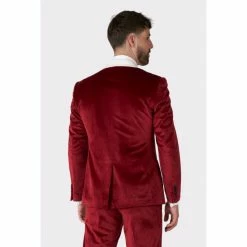 OppoSuits Suits & Blazers Velvet Vibes, Red Velvet Mens Tuxedo