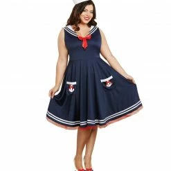 Dreamgirl Women's All Aboard Vintage Sailor Costume Costumes
