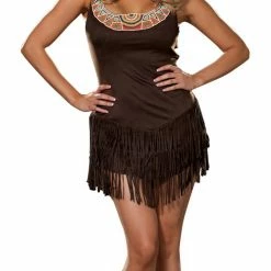 Dreamgirl Costumes Pocahottie Womens Native American Indian Costume & Headpiece