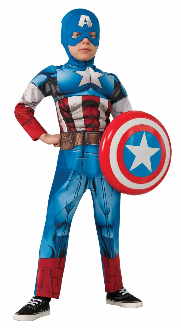 Rubie's Boy's Deluxe Muscle Captain America Costume Costumes 3 Rubie's Boy's Deluxe Muscle Captain America Costume Costumes