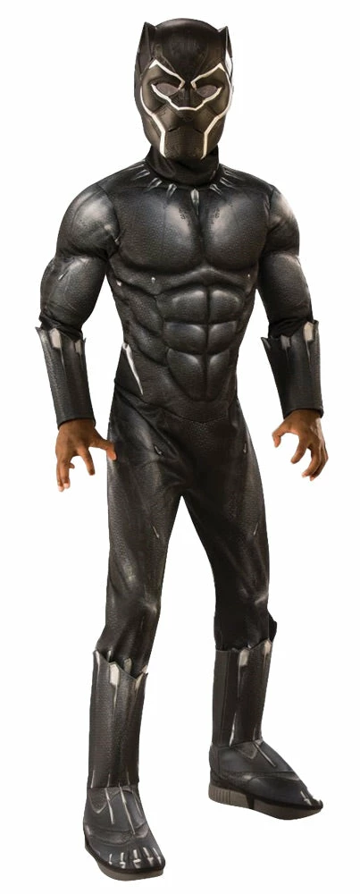 Rubie's Boy's Deluxe Muscle Black Panther Costume Costumes 3 Rubie's Boy's Deluxe Muscle Black Panther Costume Costumes