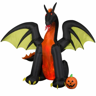 Gemmy Decorations & Props 9' Giant Airblown Projection Fire & Ice Dragon Inflatable Yard Lawn Decor 4 Gemmy Decorations & Props 9' Giant Airblown Projection Fire & Ice Dragon Inflatable Yard Lawn Decor