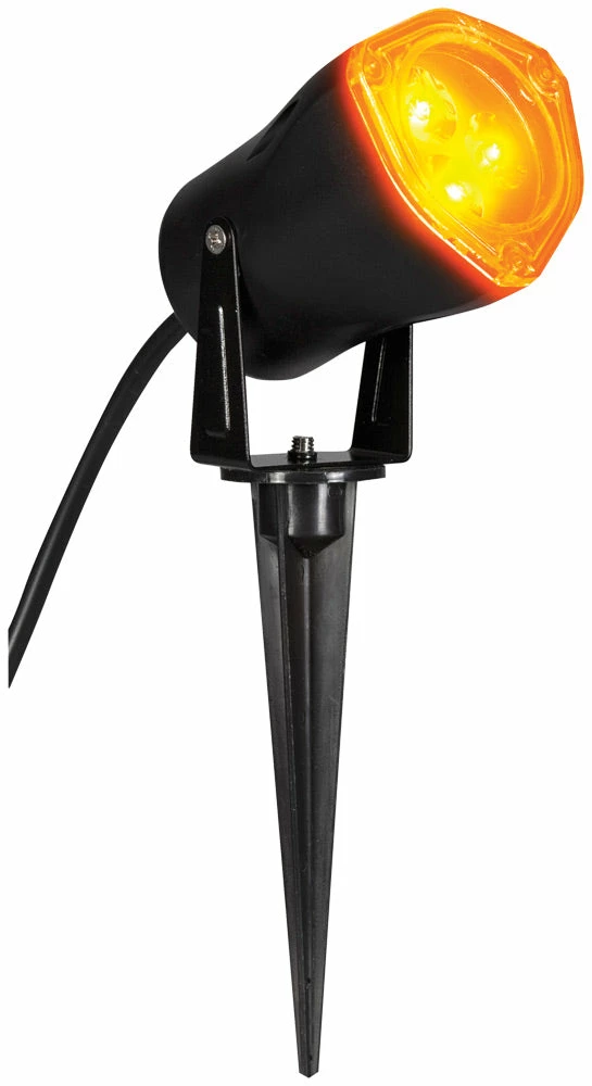 Gemmy Decorations & Props Orange LED Outdoor Spotlight 3 Gemmy Decorations & Props Orange LED Outdoor Spotlight
