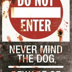 Sunstar 17" Do Not Enter Metal Sign Decorations & Props