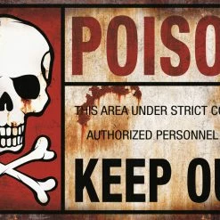 Sunstar Decorations & Props 17" Poison Keep Out Metal Sign