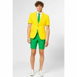 OppoSuits Green And Yellow Australian Summer Men's Short Suit