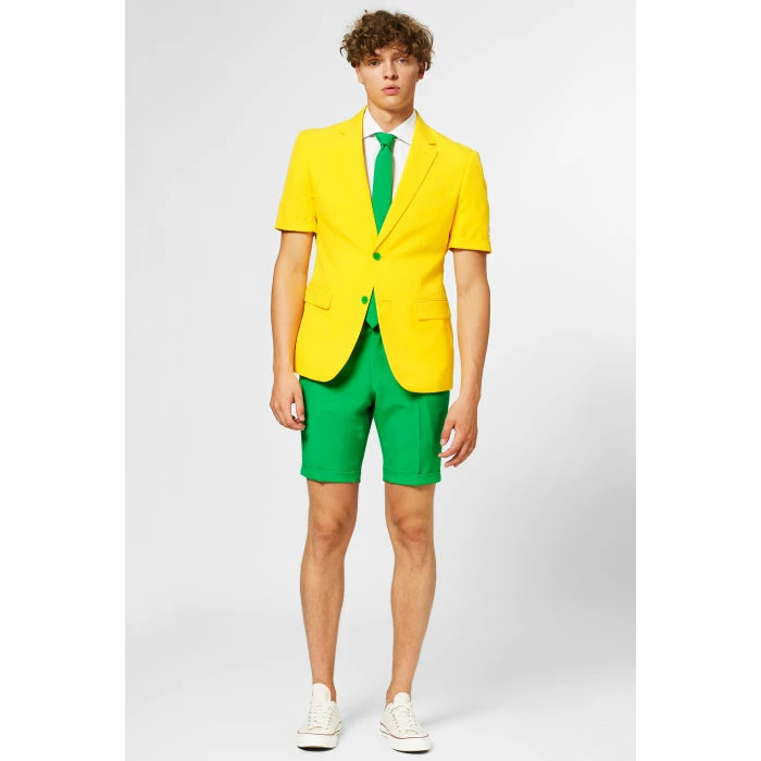 OppoSuits Green And Yellow Australian Summer Men's Short Suit 4 OppoSuits Green And Yellow Australian Summer Men's Short Suit