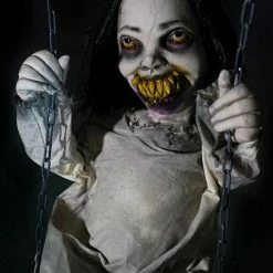 Distortions Zombie Child - Kiddlyland Swing 5FT Animated Halloween Prop