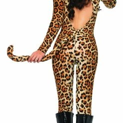 Leg Avenue Women's Cougar Animal Print Catsuit Adult Costume Costumes