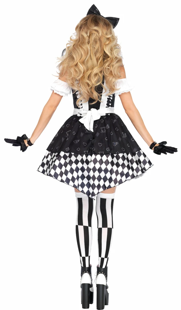 Leg Avenue Women's Wonderland Alice Black & White Costume 4 Leg Avenue Women's Wonderland Alice Black & White Costume